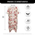 thumbnail image 6 of Xoenoiee Cardinal Cherry Blossom Print Kimono Swimsuit Coverup for Women Open Front Cardigan Beach Cover Up Plus Size Half Sleeve Summer Cover up Tops, 6 of 7