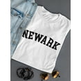thumbnail image 3 of Newark Black Text  Women White T-Shirt, Female Medium, 3 of 4