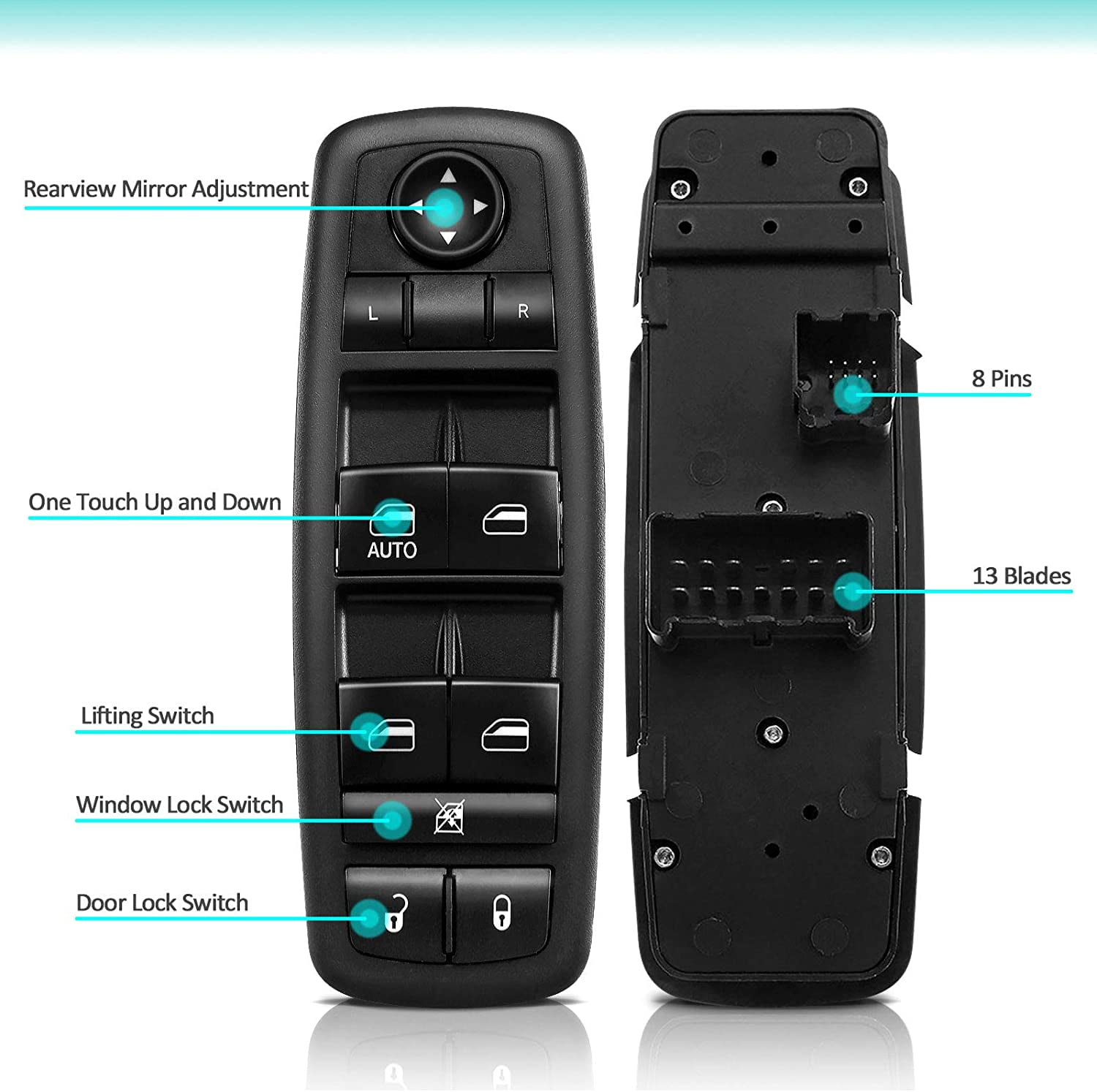 A-Premium Power Master Window Switch Front Driver Replacement for