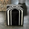 thumbnail image 2 of Jamie Young Co Nantucket Upholstered Transitional Leather Ottoman in Brown/White, 2 of 5
