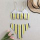 thumbnail image 4 of Traje de baño para mujer, moda, cómodo, estampado, bikini, traje de baño de color liso para mujer, conjuntos de bikinis, trajes de baño para mujer, 4 of 7