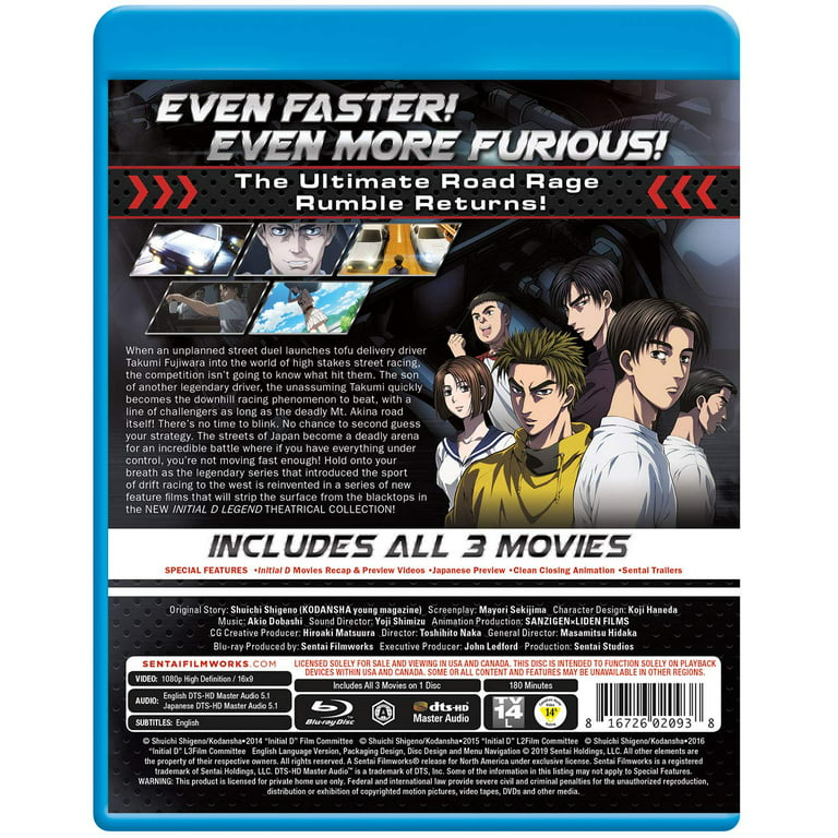 Initial D: Legend Theatrical Collection Official English Cast List - Sentai  Filmworks