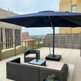 thumbnail image 3 of PURPLE LEAF Outdoor Offset Umbrella 12 FT Square Large Aluminum Patio Umbrella with 360-degree Rotation Cantilever Umbrella for Garden Outdoor Pool, Navy Blue, 3 of 12