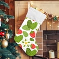 thumbnail image 4 of SKYSONIC Strawberry Christmas Stocking Personalized Large Candy Stocking Hanging Gift Xmas Stockings Decoration for Family Holiday Party Ornaments Decor Fireplace, 4 of 7