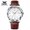 Brown leather, white surface, silver studs, men's, variant on New men's watch, waterproof, luminous, quartz, stylish and luxurious wristwatch, business personalized men's watch