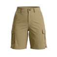 thumbnail image 5 of HappyYEE Women’s Hiking Shorts Button Waist Straight Leg Cargo Shorts with Multi-pocket Loose Fits Summer Outdoor Workout Sport Short ,Khaki,L, 5 of 6