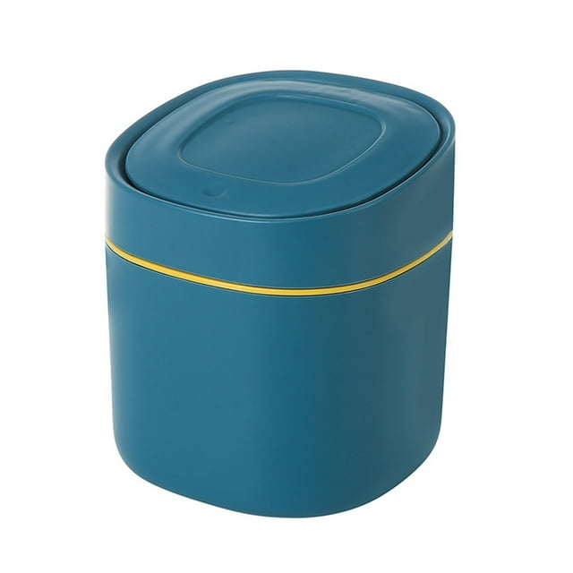 MasteelfCA 1Pc Household Trash Can Pop-lid Garbage Can Mini Waste Paper Bucket Random Color