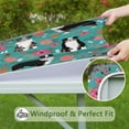thumbnail image 6 of Australian Shepherd Pioneer Flower Square Fitted Tablecloth with Elastic Edge,Square Table Cover,Washable Elastic Table Cover for Home Kitchen Party Decor 36in(91cm), 6 of 6