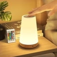 thumbnail image 4 of 1Pc New 13-Color Touch Lamp Wood Grain Night Light, Rgb Dimmable Bedside Lamp With Remote Control & Usb, Multi-Scene Ambiance Lighting For Bedroom, Nursery, Living Room, 4 of 7