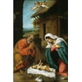 thumbnail image 1 of 24"x36" Gallery Poster, birth of jesus christ by Lorenzo Lotto 1523 nativity, 1 of 1