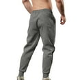 thumbnail image 4 of Fnnxeal Mens Sweatpants, Fall Winter Drawstring Elastic Waist Casual Slacks with Stretch Dark Gray Sweatpants for Men Size L, 4 of 6