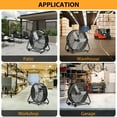 thumbnail image 5 of Kicctian 24 Inch Industrial Drum Fan, 8800 CFM High Velocity Floor Fan, 360° Tilt, 3 Speed Air Circulator for Warehouse, Workshop, Factory, Black, 5 of 6