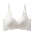 thumbnail image 3 of Jinhomg Push Up Bras for Women Breathable Feel Home Comfort Wirefree Bralette No Print Pullover Style for All Day Daily Wear, Relaxed Daily Comfort, for Smooth Styling White XL, 3 of 6