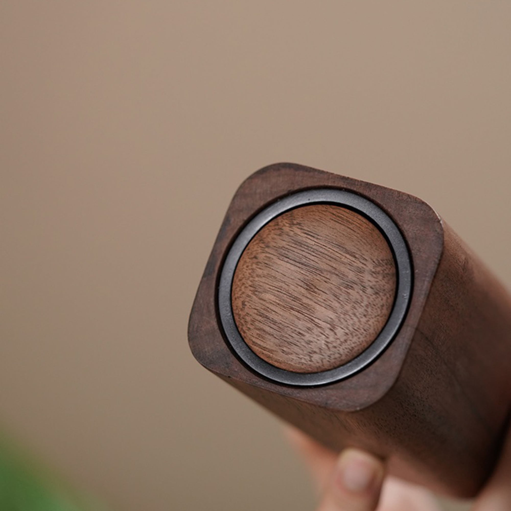Pop-up Automatic Toothpick Dispenser, Walnut Toothpick Holder