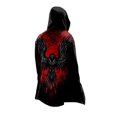 thumbnail image 6 of Kids Medieval Viking Printed Hooded Long Cloak Coat Boys Open Front Mid Length Outerwear Halloween Casual Street Jacket 2 Years To 15 Years, 6 of 7