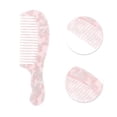 thumbnail image 3 of Unique Bargains Durable Marble Texture Large Tooth Comb 1 Pc Pink, 3 of 6