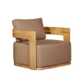 thumbnail image 3 of Crafters and Weavers Eclipse Outdoor Solid Teak Wood Revolving Chair in Brown, 3 of 5