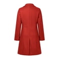 thumbnail image 4 of UAYOTSE Women's Winter Double Midi Long Wool Pea Coat Notch Lapel Winter Trench Coat,Red XXL, 4 of 4
