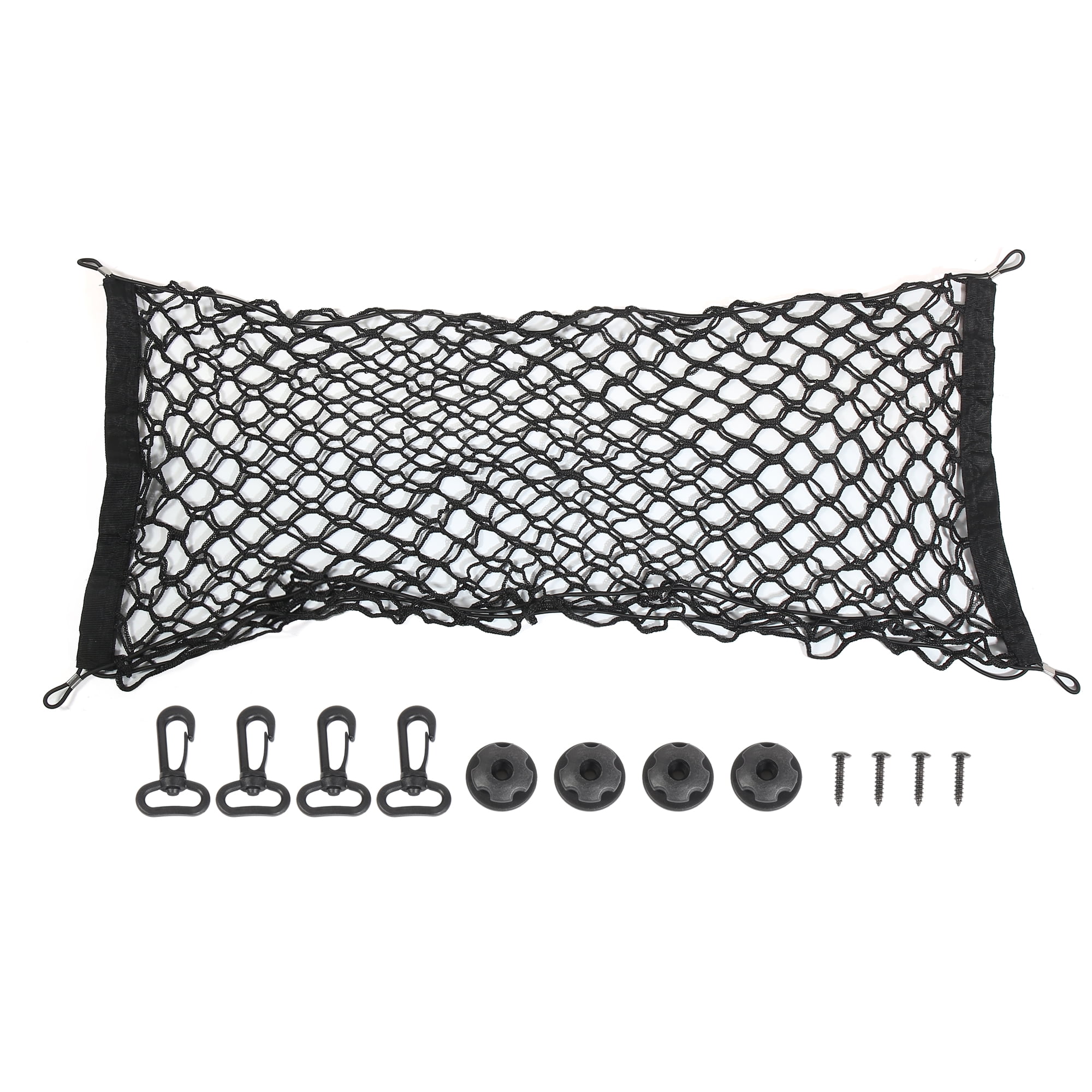 Black Car Rear Cargo Luggage Organizer Storage Elastic Mesh Net Holder