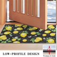 thumbnail image 3 of Yellow Lemon Fruit Flowers Black Pattern Door Rugs,Washable Non Slip Door Mats Indoor,Decorative Door Mats,Entry Mat Indoor for Entrance,Bedroom,Kitchen,Bathroom,17"x30", 3 of 6