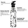 thumbnail image 3 of ALAZA Skulls Bones Water Bottle Insulated Flask Stainless Steel Straw Lid 20 oz, 3 of 6