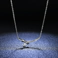 thumbnail image 3 of Gaspara Moissnaite 925 Sterling Silver Round Cut Chain Necklace Pendant, 3 of 3