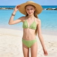 thumbnail image 2 of mgoYE Girl Swimsuit Size 13-17 Girls Two Piece Swimsuits Ribbed Bikini Sets Swimming Bathing Suit Beach Sport Athletic Teen Girls Swimwear(Green,13-14 Years), 2 of 8