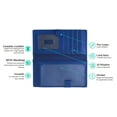 thumbnail image 2 of Cobalt Blue RFID Leather Checkbook Cover With Credit Card Slots and Pen Holder, 2 of 6