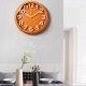 thumbnail image 4 of Reloj de pared silencioso de cuarzo for el hogar, sala de estar, reloj de pared redondo naranja simple, adecuado for sala de estar, estudio, oficina, 4 of 5