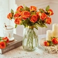 thumbnail image 2 of Single Branch Artificial Flower Realistic Non-fading 2 Head Flower Arrangement Craft Simulation Rose Home Decor, 2 of 6