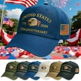thumbnail image 6 of 250th Anniversary USA Hat Adjustable embroidered Bald Eagle Baseball Cap United States 250th Anniversary Hat for Men Women, 6 of 13