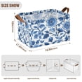 thumbnail image 7 of Yayeee Foldable Storage Basket for Shelves with Handles Set of 2 Waterproof Cloth Bins, Blue Floral Pattern, 7 of 7