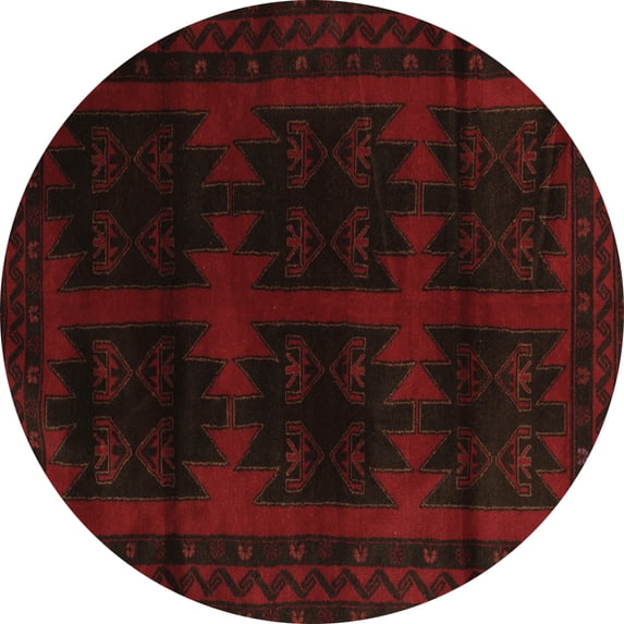 Ahgly Company Indoor Round Persian Brown Traditional Area Rugs, 8' Round