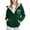 Dark Green, variant on WOYY Winter Girls Fleece Hoodie Heart Print Zip Up Hooded Sweatshirt Jacket, Sizes 4-5T