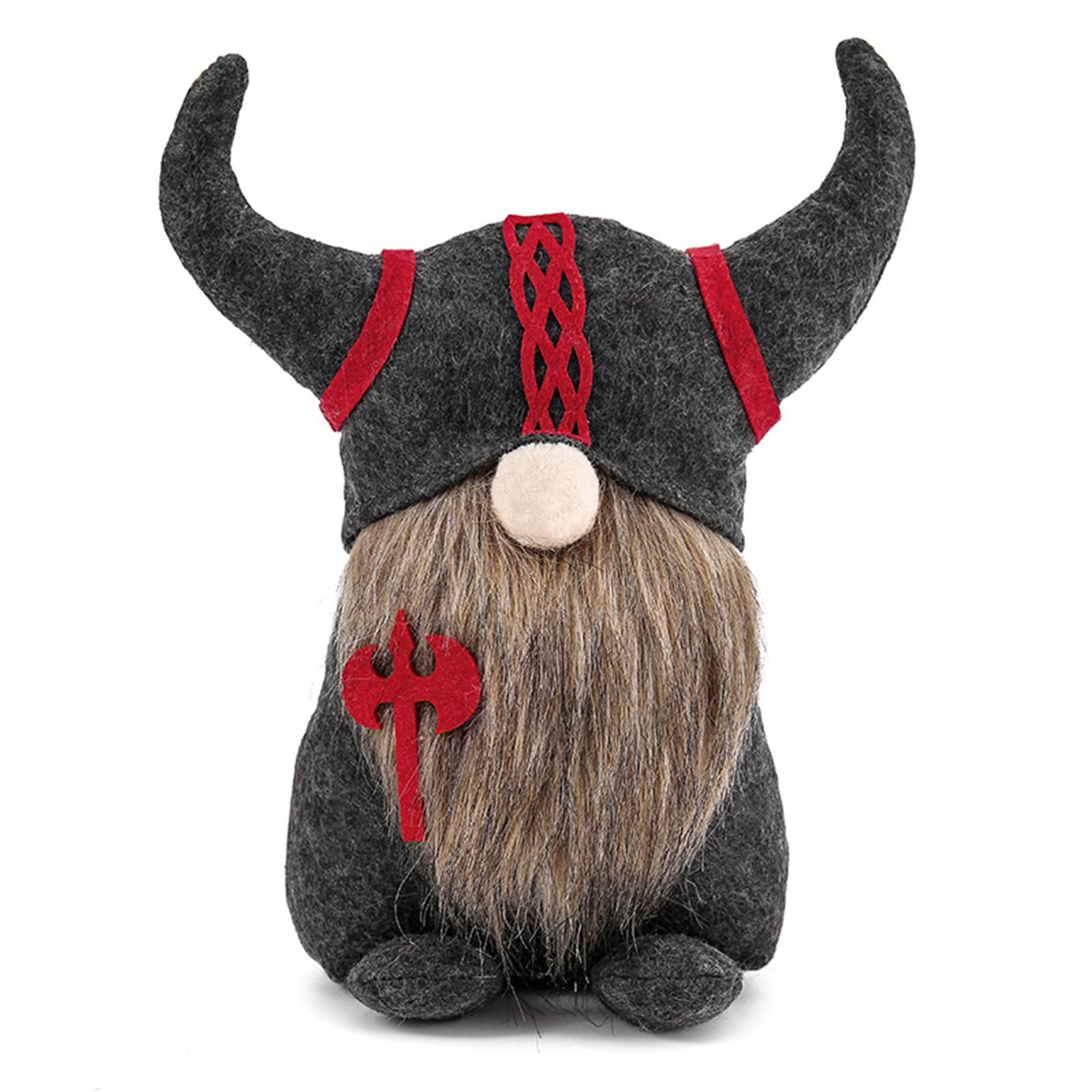 Viking Gnome Viking Warrior Gnome Doll, Fall Farmhouse Gnome Plush