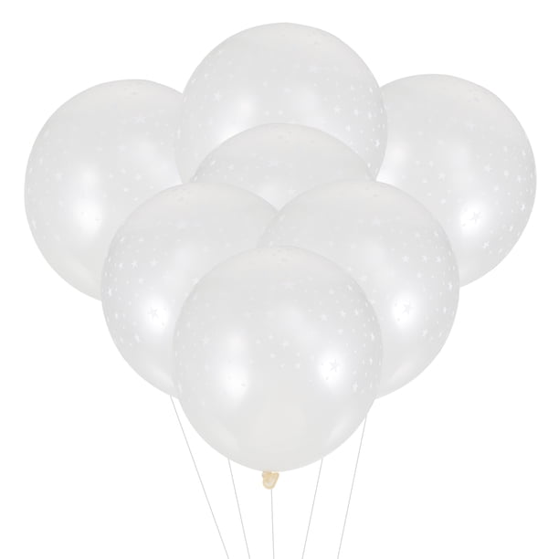 KAKOWELY 100 globos decorativos de látex de 12 pulgadas con estampado de estrellas transparentes para decoración de bodas y fiestas.