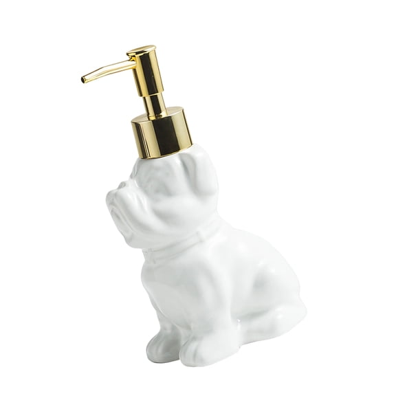 Creative Dog Shape Ceramic Liquid Dispenser for Soap Lotion Applicable Lotion Container for Households Bathroom Decors
