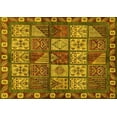 thumbnail image 1 of Ahgly Company Machine Washable Indoor Rectangle Abstract Yellow Modern Area Rugs, 7' x 9', 1 of 4