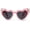 Red / Grey, variant on Heart Sunglasses Cute Pearl Heart Shaped Sunglasses Age 3-8