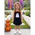 thumbnail image 3 of RUINIXCW Toddler Baby Girl Halloween Dress Outfit Infant Baby Girls Fall Clothes Sleeveless Pumpkin Embroidery Corduroy Tank Dress with Bow, 3 of 9