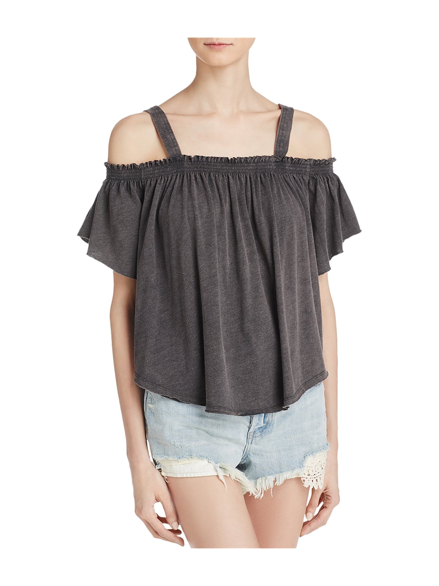 Free People OB577534 Darling Off-The-Shoulder Top in Bright Red