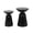 Black + Iron, variant on Set of 2 Outdoor Iron Side Tables with Flared Pedestal Design for Patio and Garden, Black End Tables 15x15x20.75 Inches