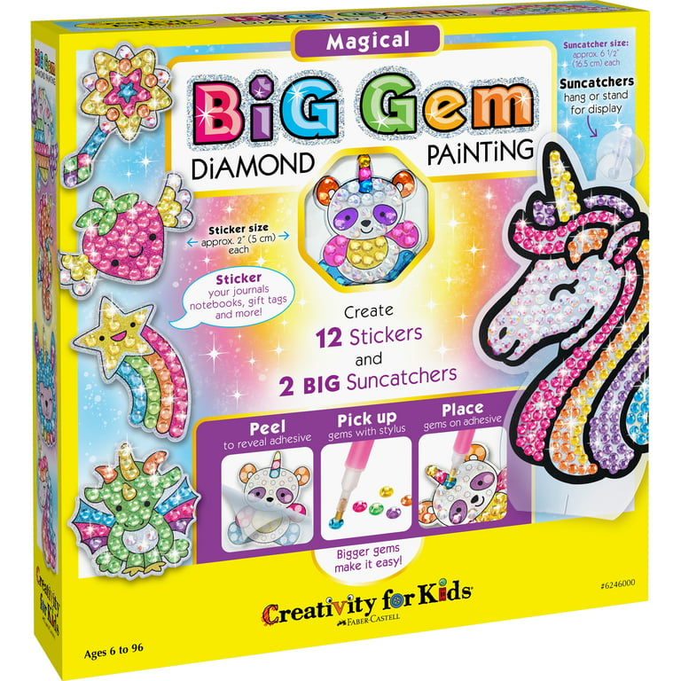 Gem Art, Kids Diamond Painting Kit - Big 5D Gems - Arts and Crafts for  Kids, Girls and Boys Ages 6-12 - Gem Painting Kits - Best Tween Gift Ideas