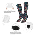 thumbnail image 3 of Fotbe Colorful Fish Calcetas Divertidas Estampadas para Hombre y Mujer, Calcetas de Algodón hasta la Rodilla para Caminar, Correr, Enfermería y Embarazo, 3 of 6