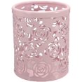 thumbnail image 1 of Caja de almacenamiento de papelería con flor de rosa hueca, portavasos de Metal, caja de almacenamiento de escritorio (rosa) JFHHH pequeña, 1 of 1