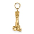 thumbnail image 2 of 14k Yellow Gold 3-D Roller Skate Charm Pendant, 2 of 5