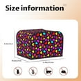 thumbnail image 4 of KLL Colorful Hearts Print 4 Slice Toaster Dust Covers Kitchen Small Appliance Cover with 2 Pockets,Can hold Jam Spreader Knife & Toaster Tongs (12.4 x 10.6 x 8.2), 4 of 6