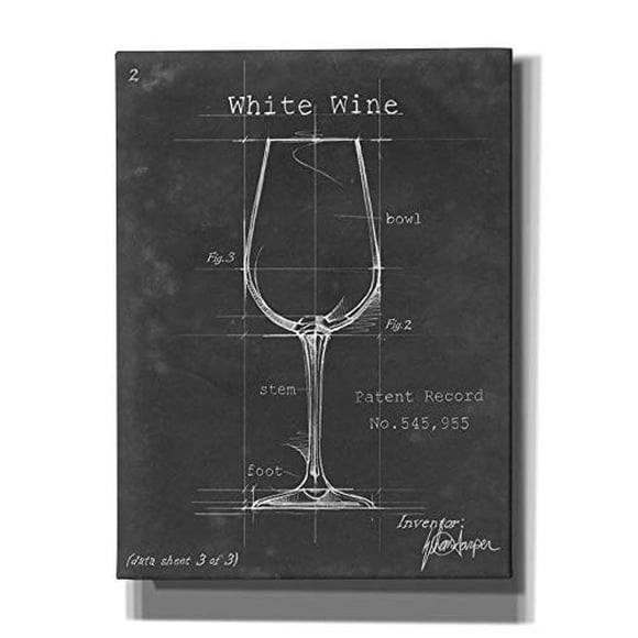 Epic Graffiti Barware Blueprint IV Art Mural sur Toile, 20 Pouces x 24 Pouces, Noir
