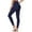 Navy, variant on Styesk Women's Pants Women's Solid Color Pocket Yoga Leggings Soft Abdominal High Elastic Slim High Waist Yoga Pants