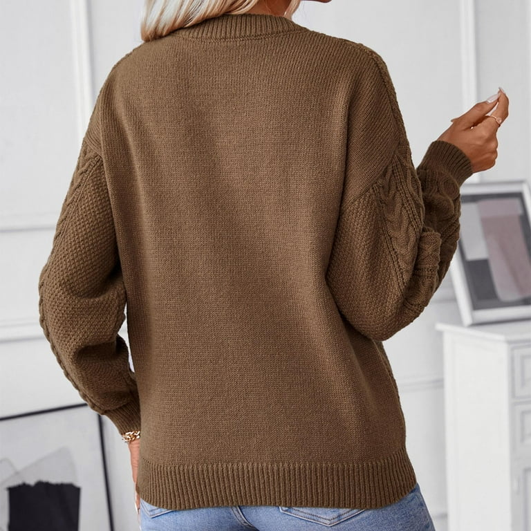 XMMSWDLA Women Oversized Sweater Unisex Long Sleeve Cable XMMSWDLA Women Oversized Sweater Unisex Long Sleeve Cable